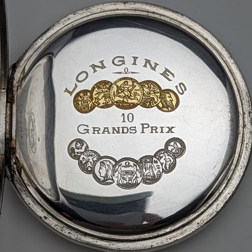 1932 年左右 Vintage Longines 懷錶銀色側邊獵人錶殼做工很好
